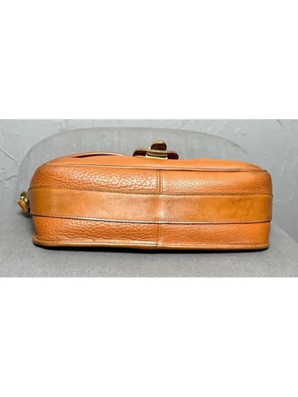 1980's Dooney & Bourke Equestrian Bag Caramel + British Tan AWL Pebbled Leather